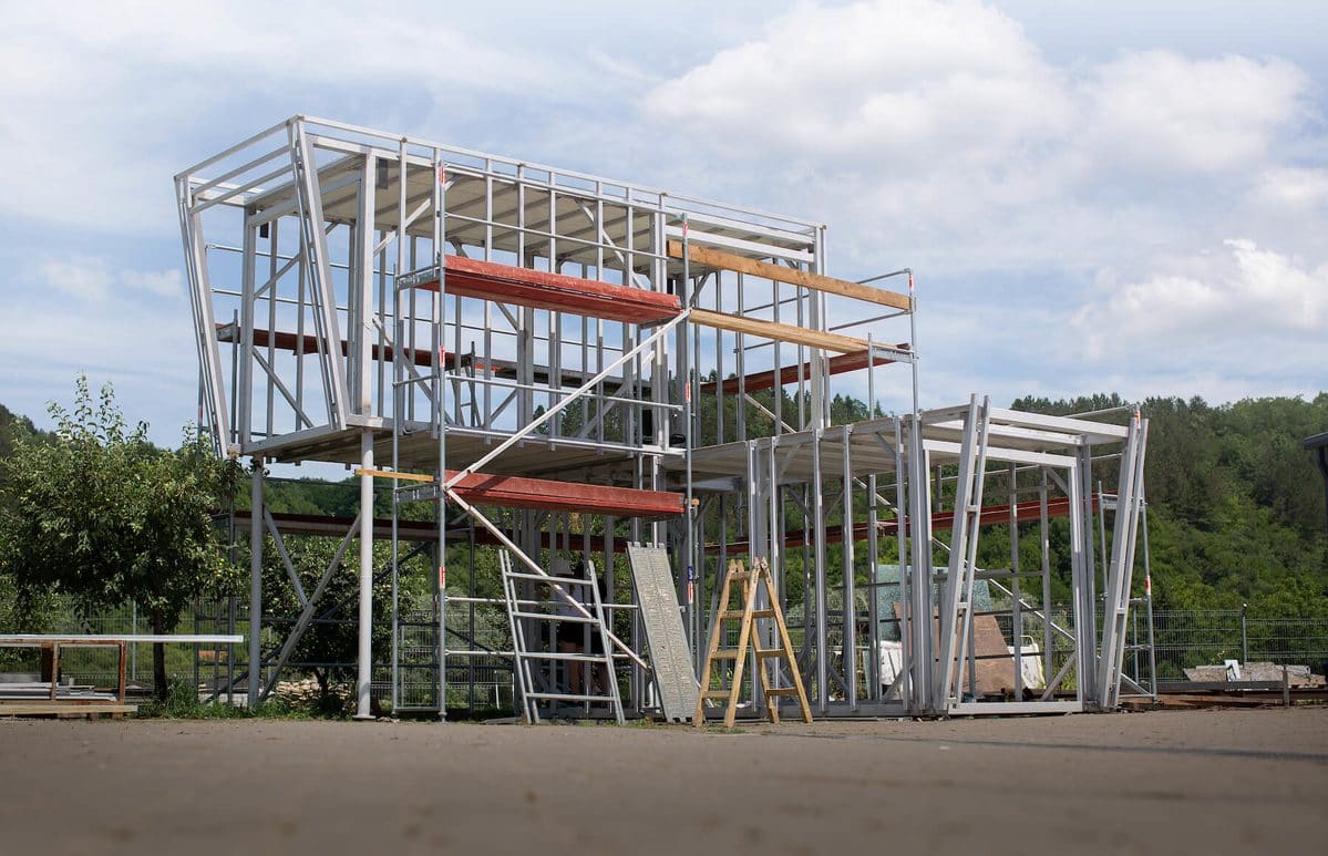 Residential project — structural frame under construction